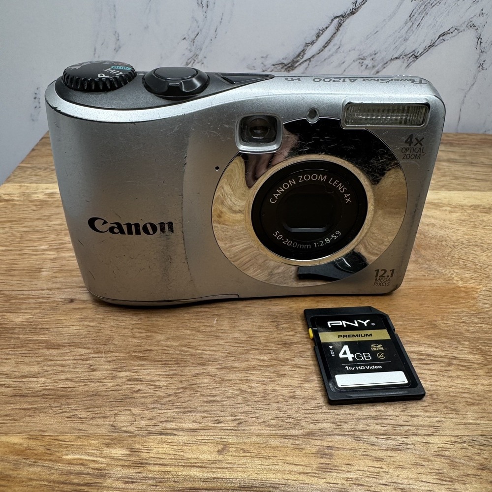 Canon PowerShot A1200 HD 12.1MP Digital Camera Silver Tested READ